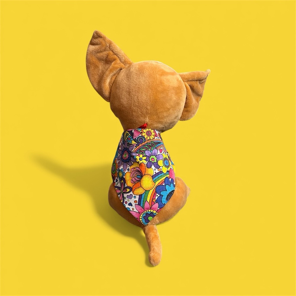 Hippie Chick Floral Dog Bandana